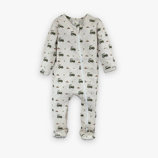 Tractor Zipper Footie