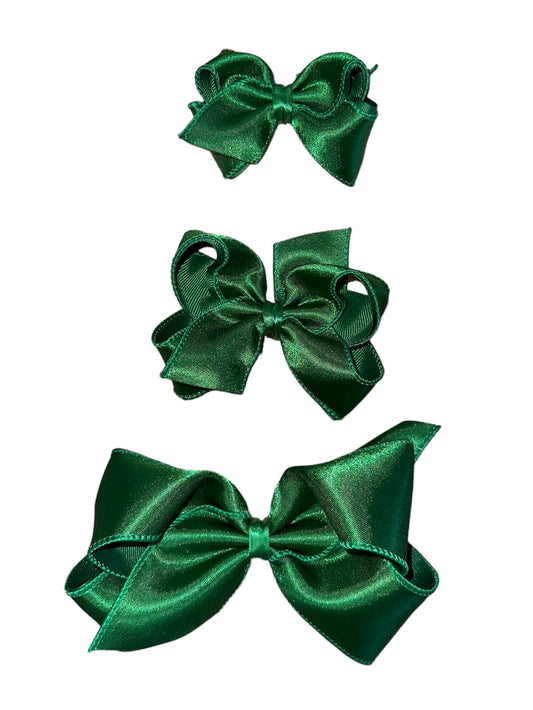 Forest Green Satin Overlay Bow