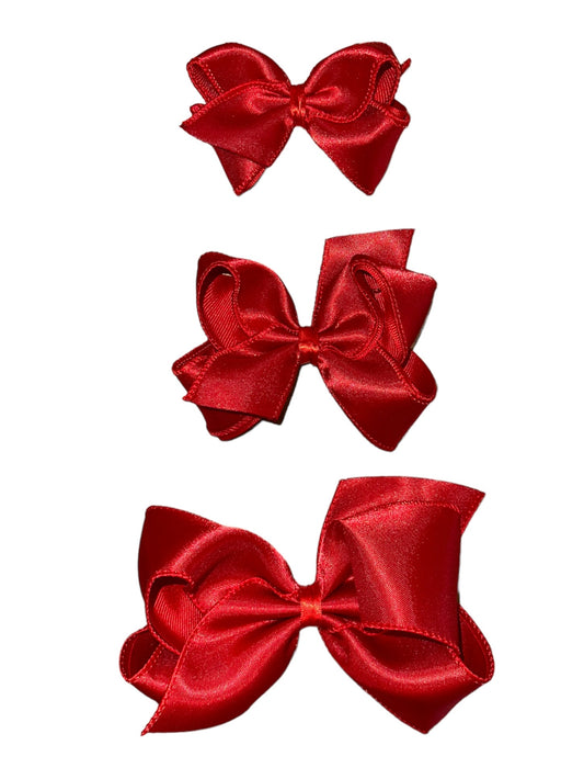 Red Satin Overlay Bow