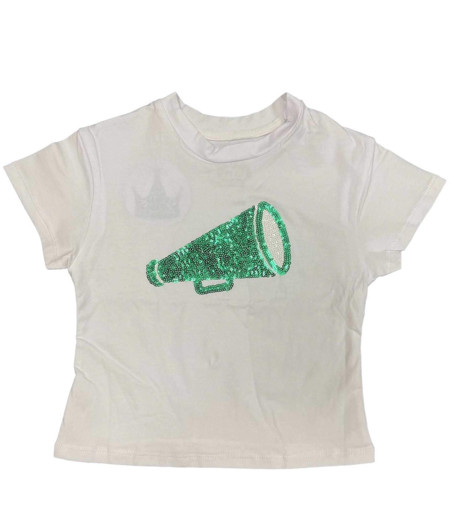 Green Megaphone Sequin Tee