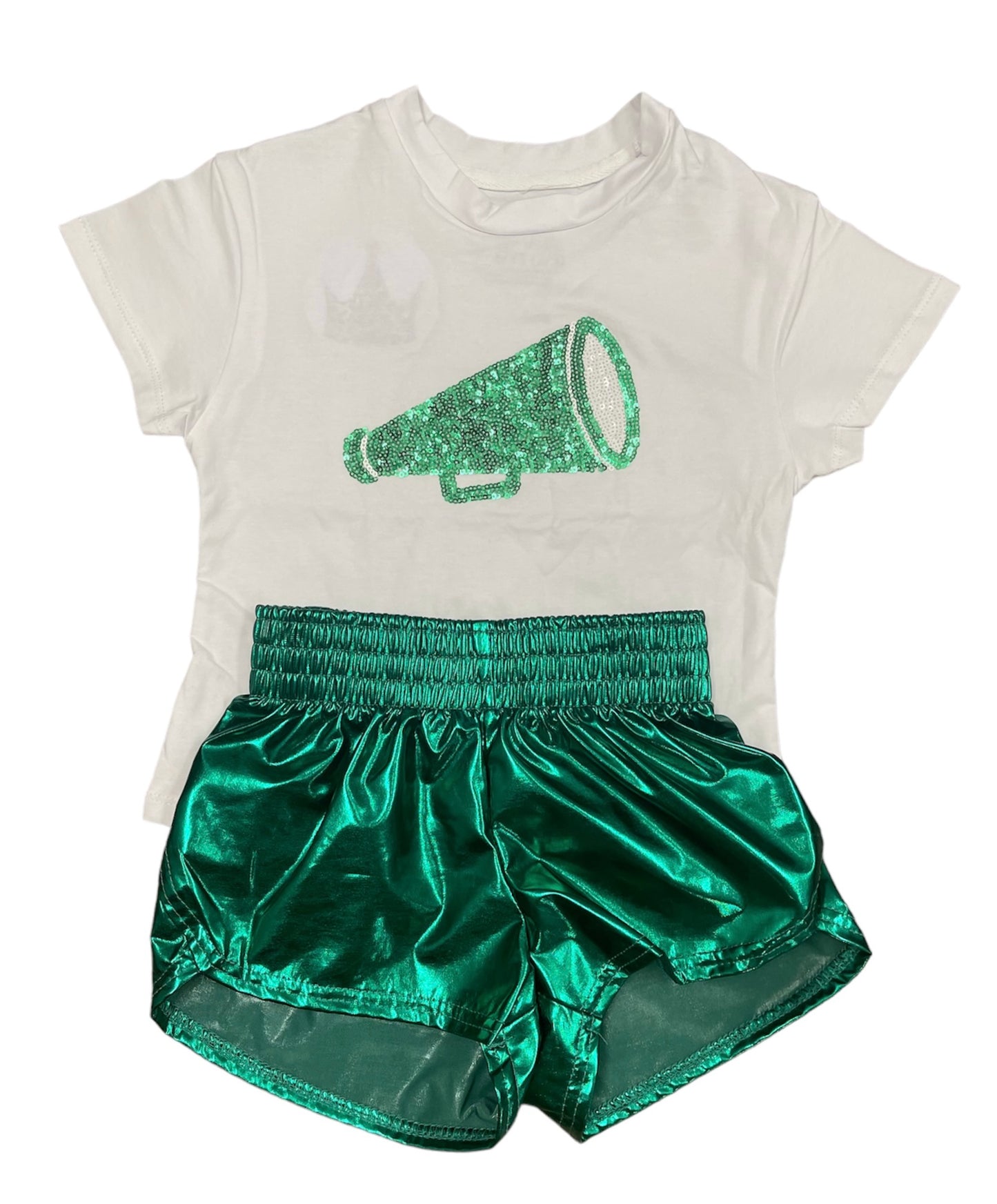 Green Metallic Short