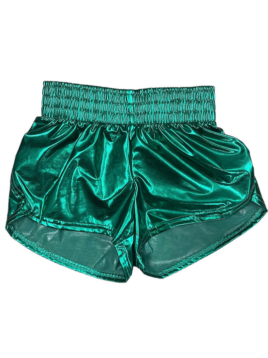 Green Metallic Short