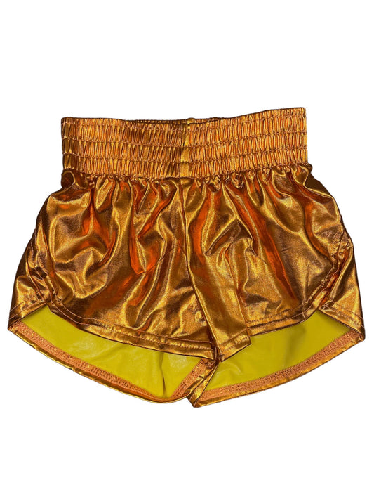 Orange Metallic Short