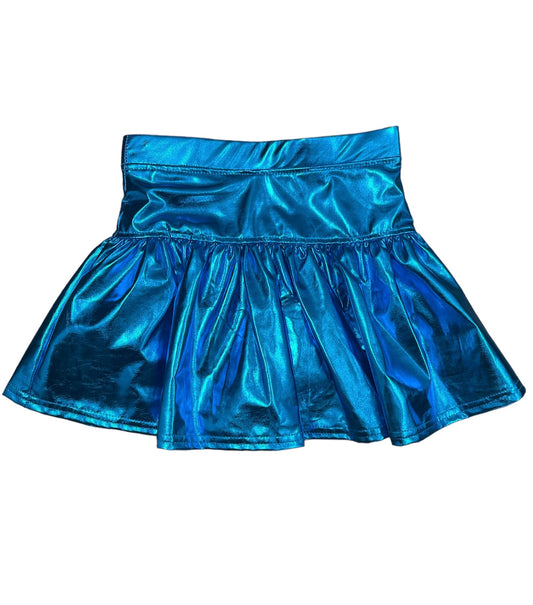 Turquoise Metallic Skort