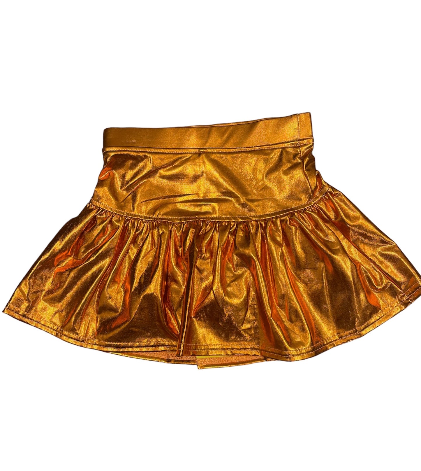 Orange Metallic Skort