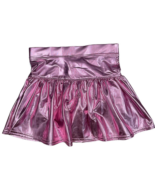 Light Pink Metallic Skort