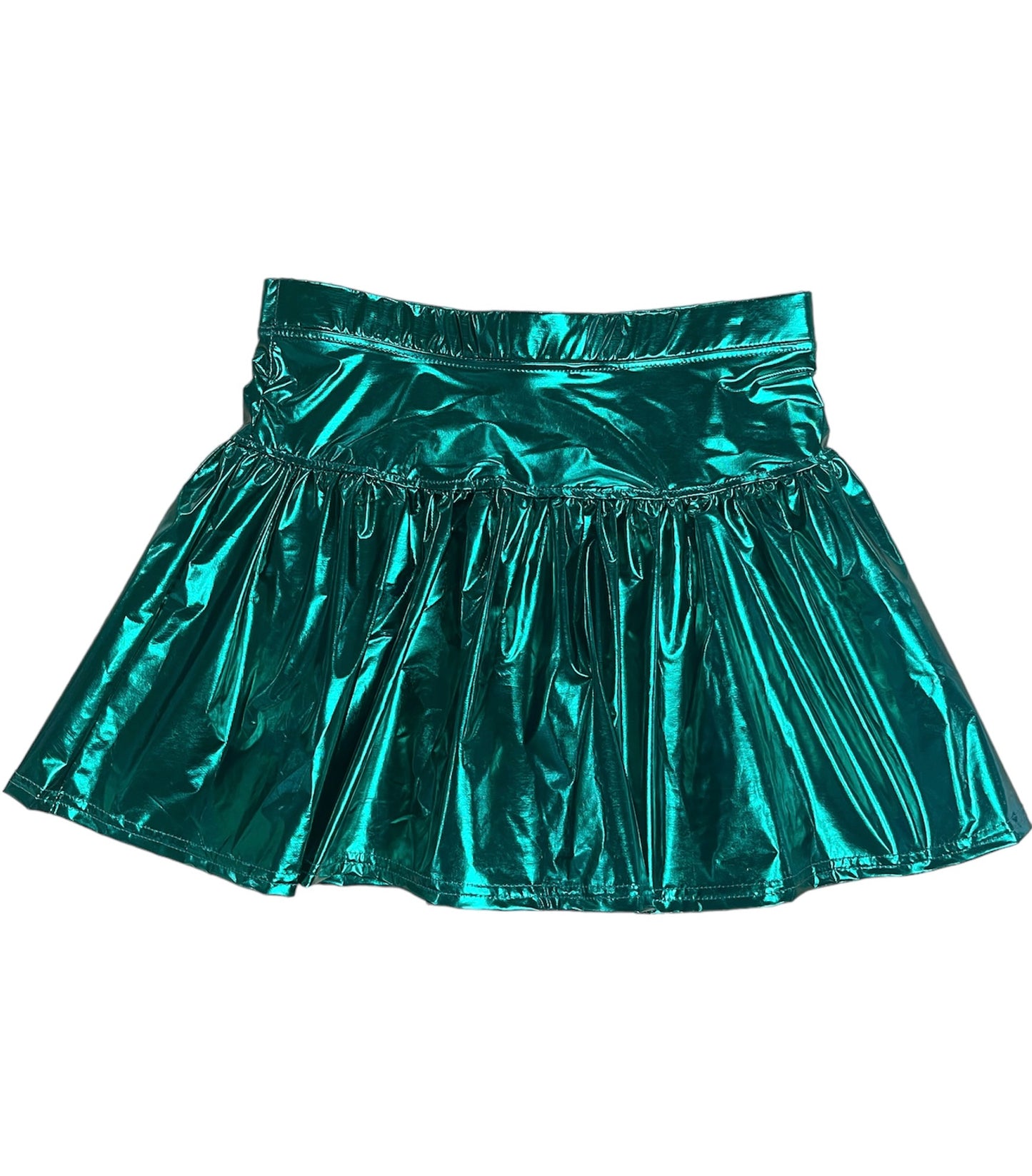 Green Metallic Skort