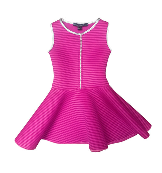 Fuchsia Dress Diamond Zipper