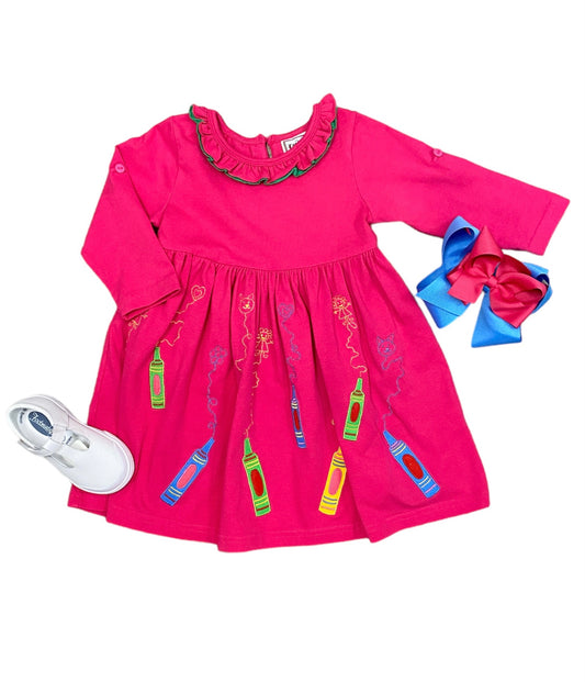 Fuchsia Doodle Dress