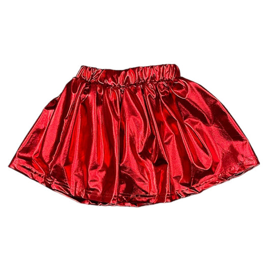 Red Metallic Skort