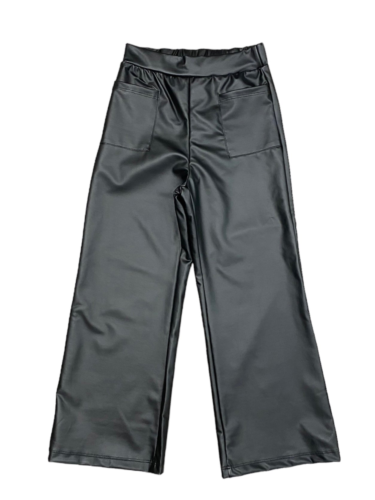 Black Faux Leather Pants