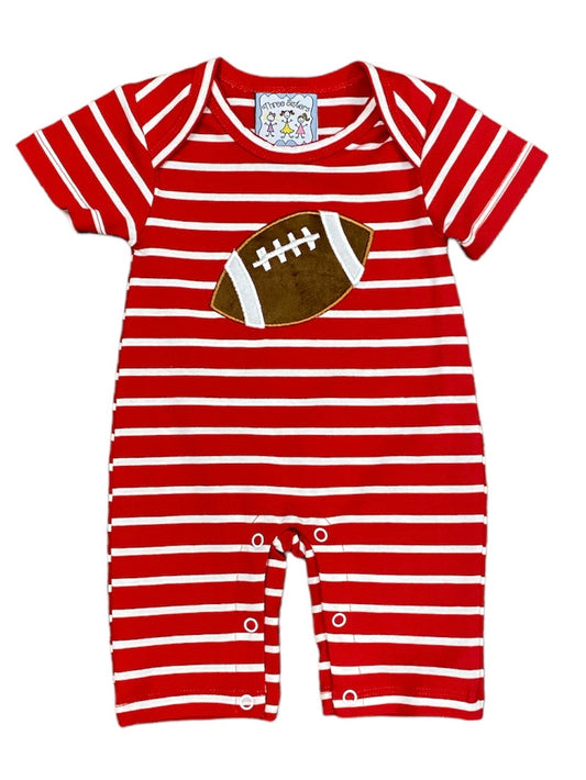 Red Football Boys Romper