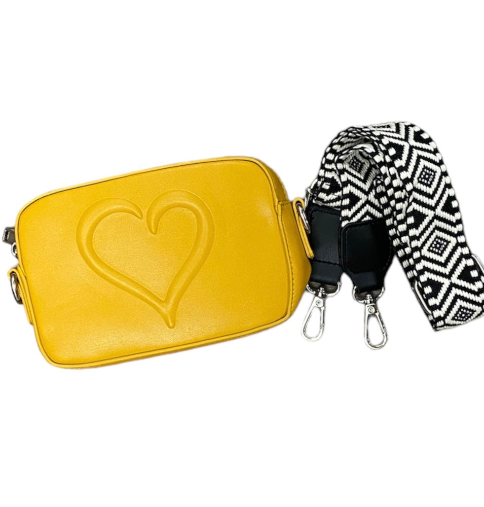 Yellow Heart Handbag
