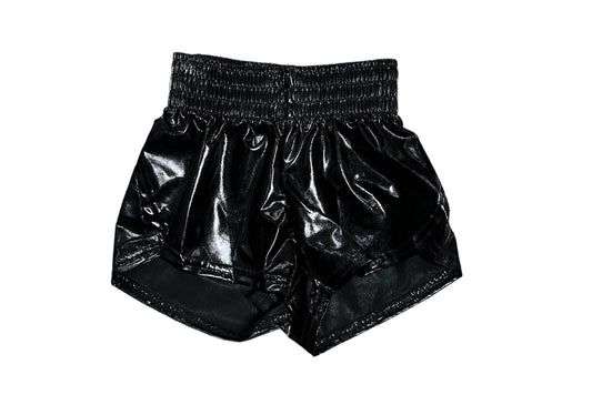 Black Metallic Shorts