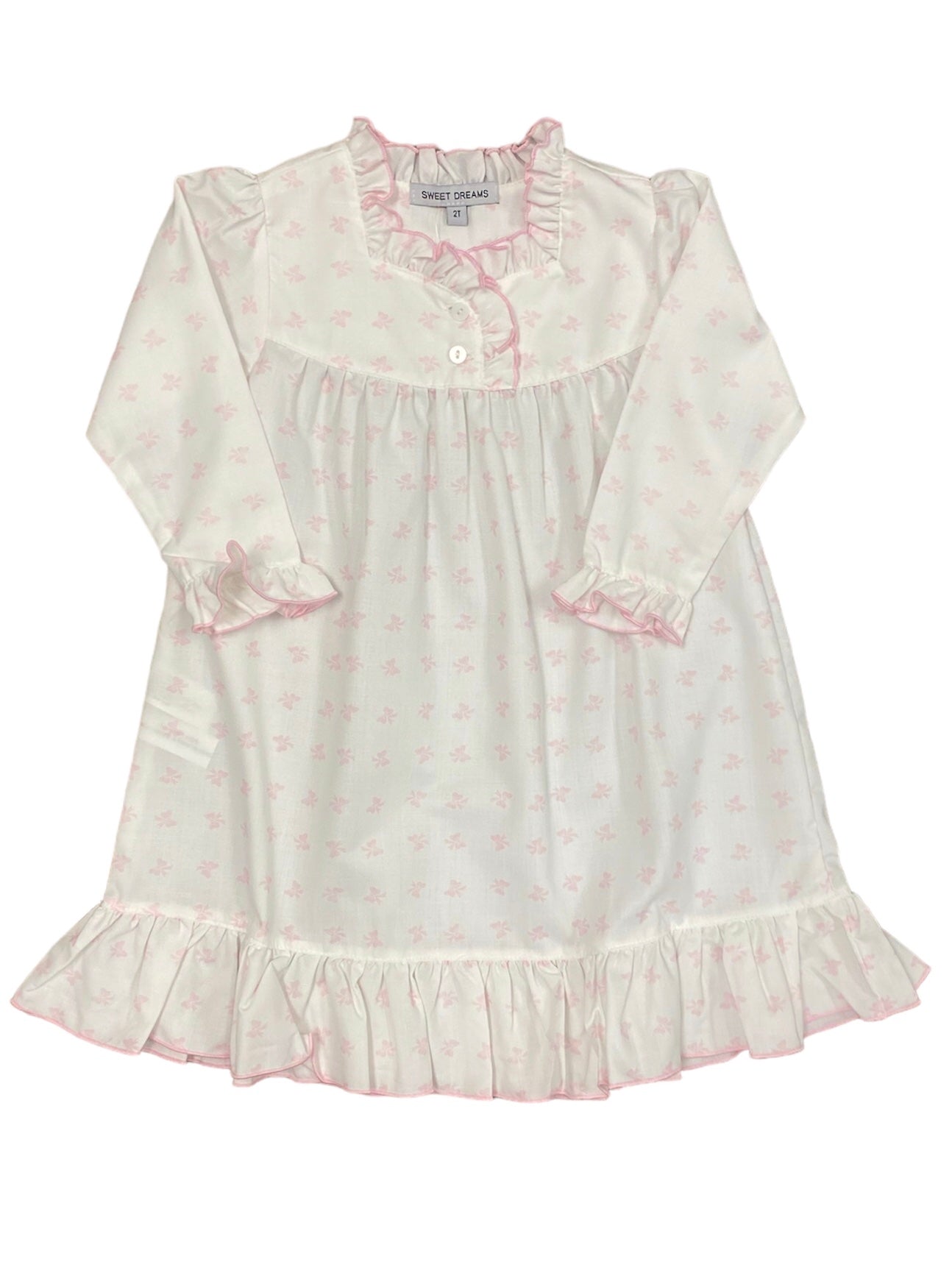 LS Bow Print Gown