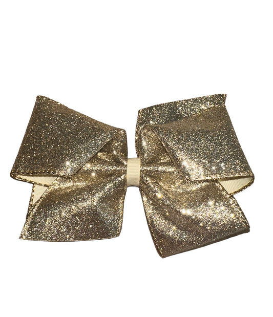 Large Champagne Glitter Bow