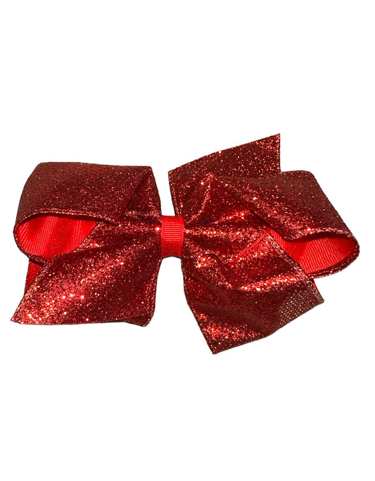 Large Red Glitter Bow