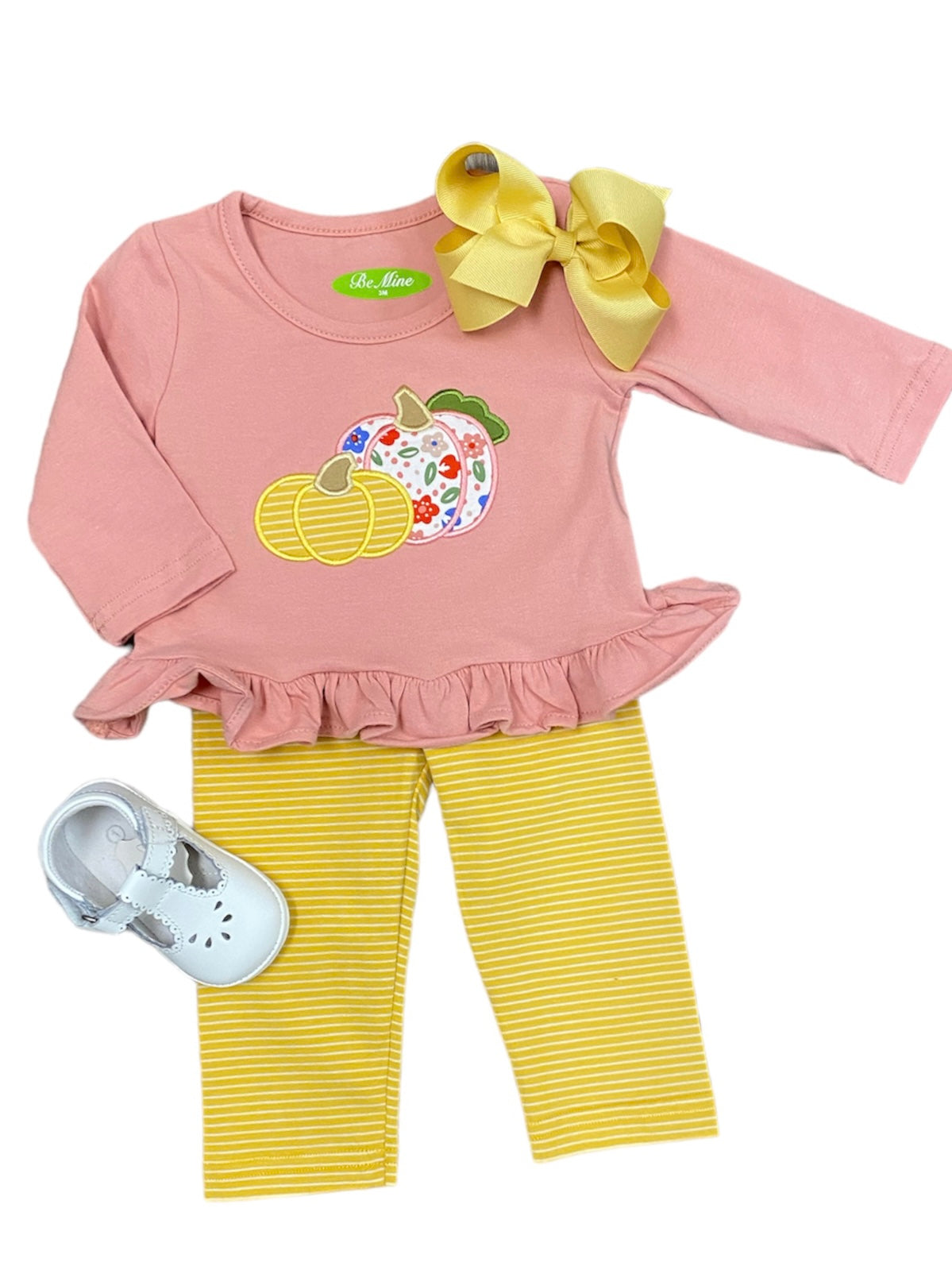 Blush Pumpkin Appliqué Pant Set