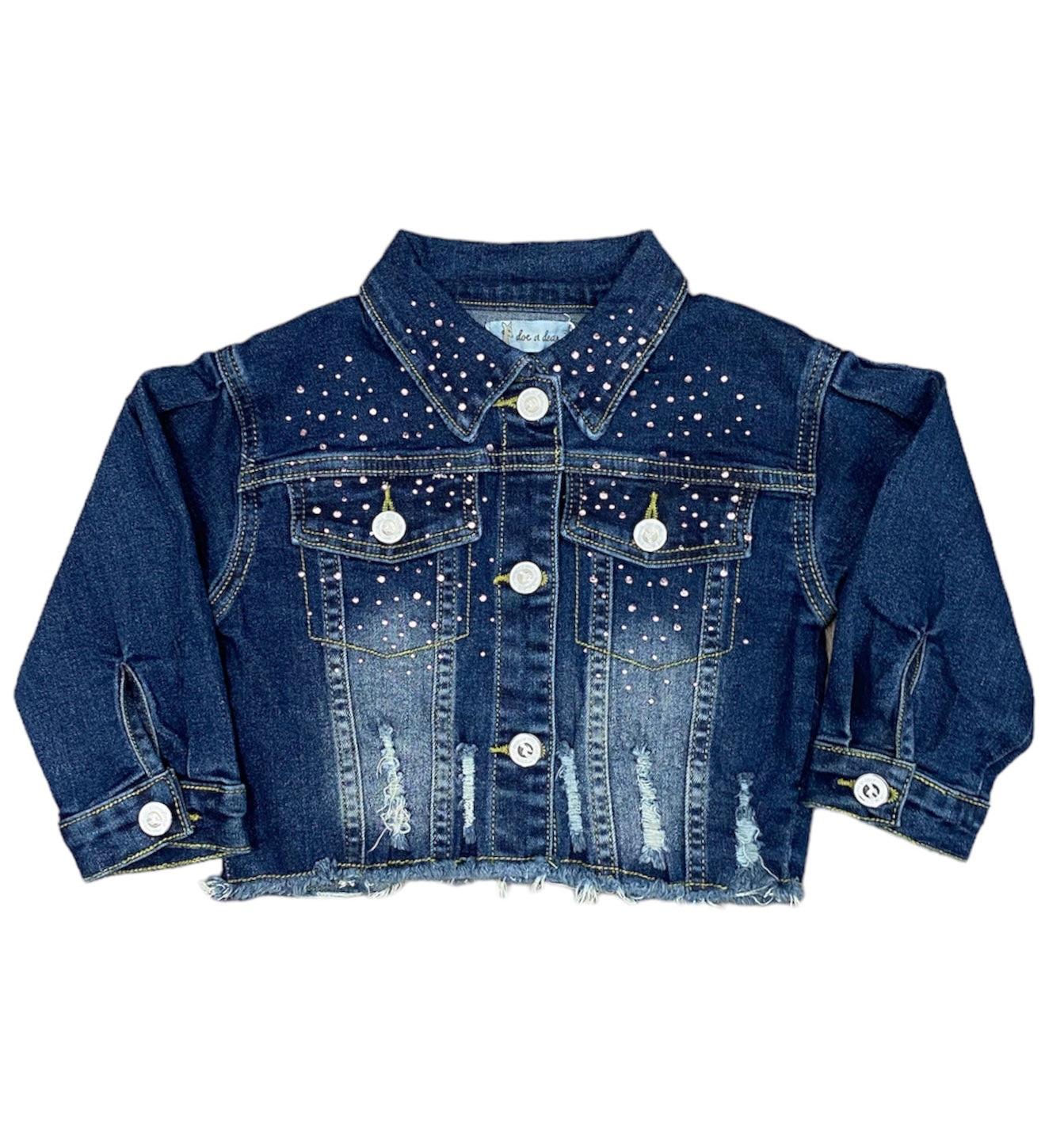 Pink Rhinestone Denim Jacket