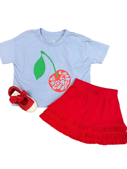 Red Ruffle Skirt