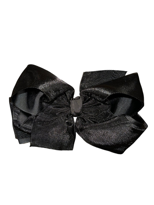 Large Black Mesh Overlay Bow