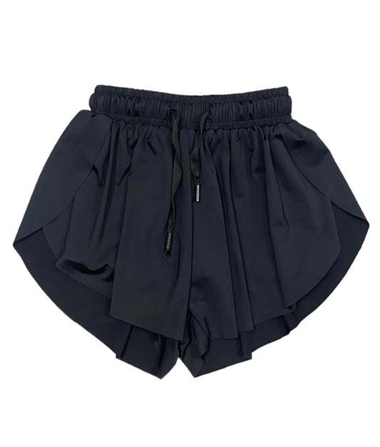 Juniors Black Butterfly Shorts