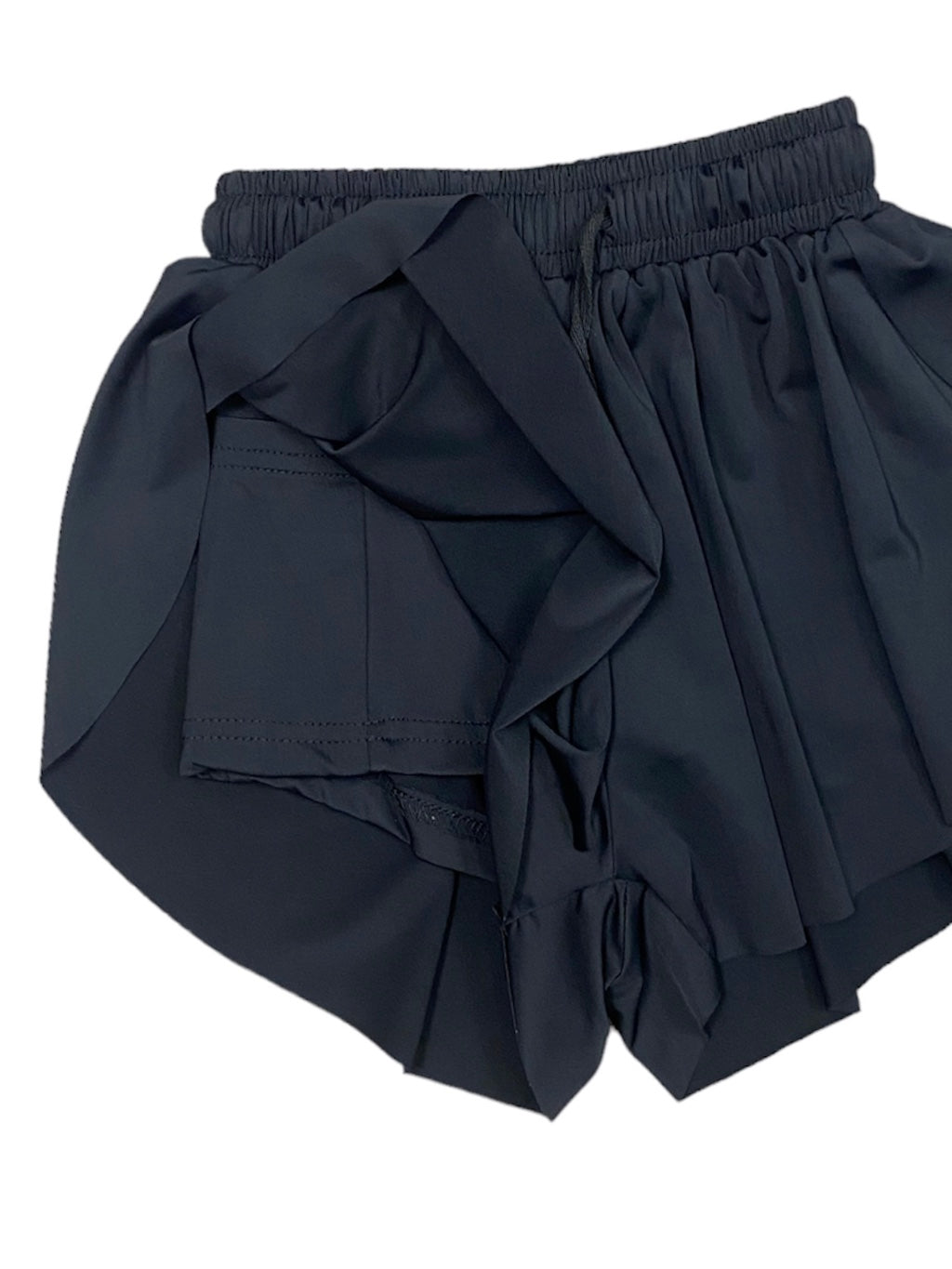 Juniors Black Butterfly Shorts