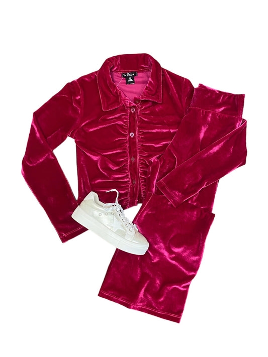 Fuchsia Velvet Pants