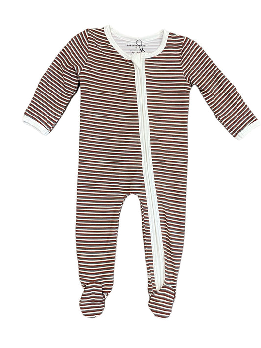 Earthy Striped Footie