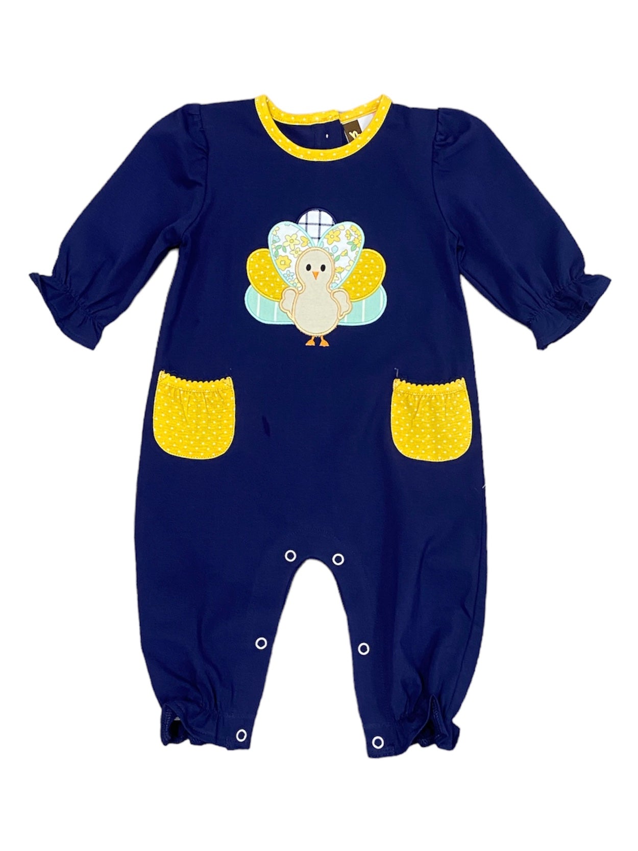 Navy Appliqué Turkey Romper