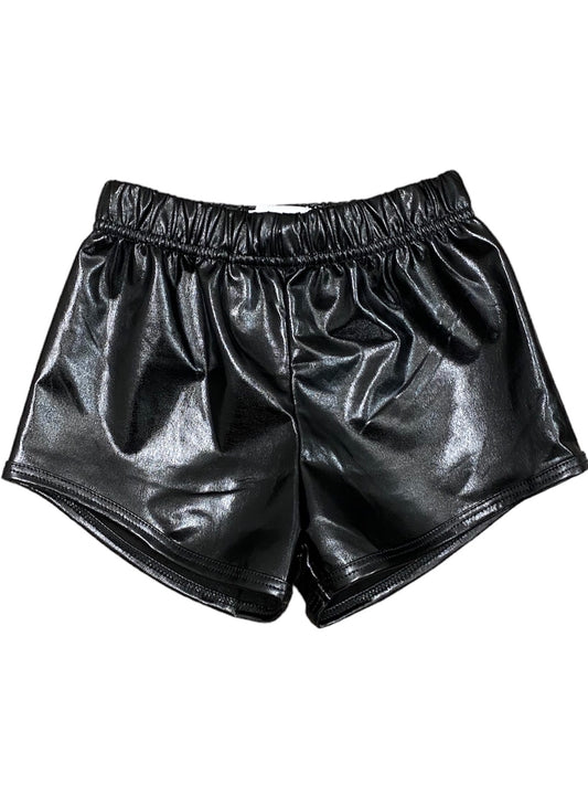 Black Metallic Shorts