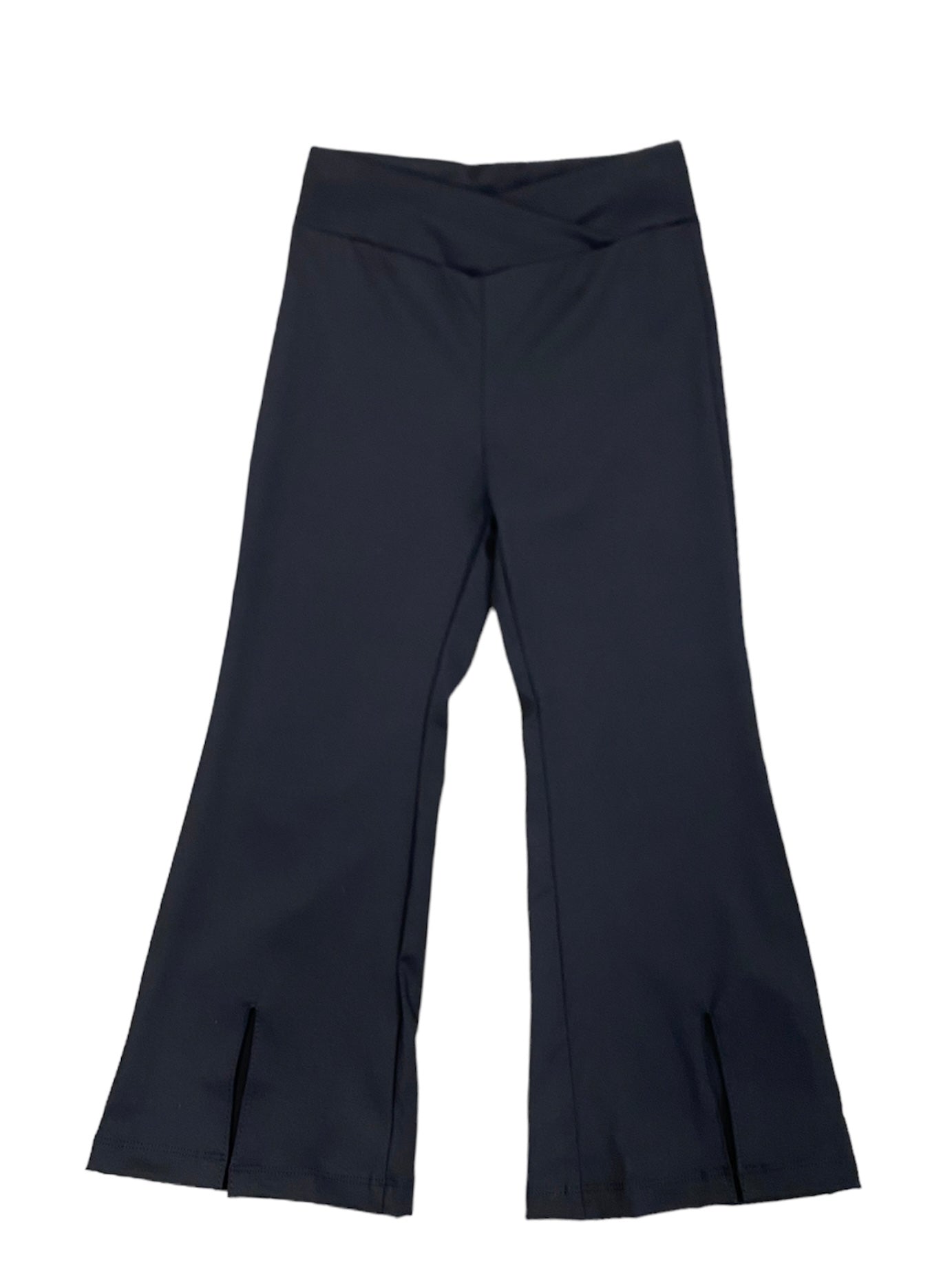 Black Poly Flare Pant