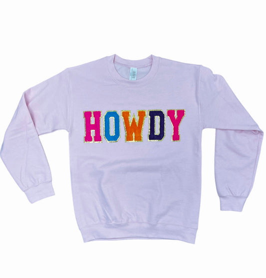 Pink Patch Howdy Sweatshirt