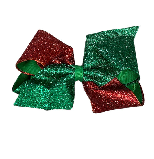 Red/Green Glitter Bow