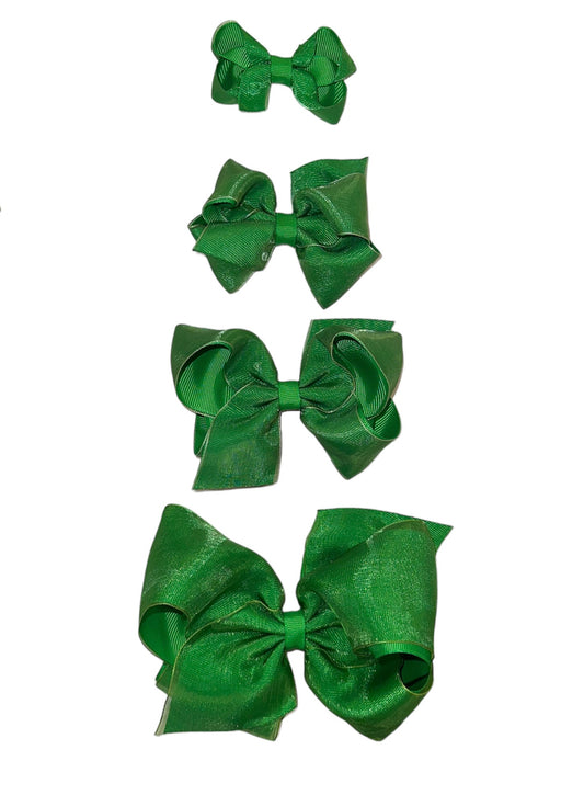 Green Overlay Bow