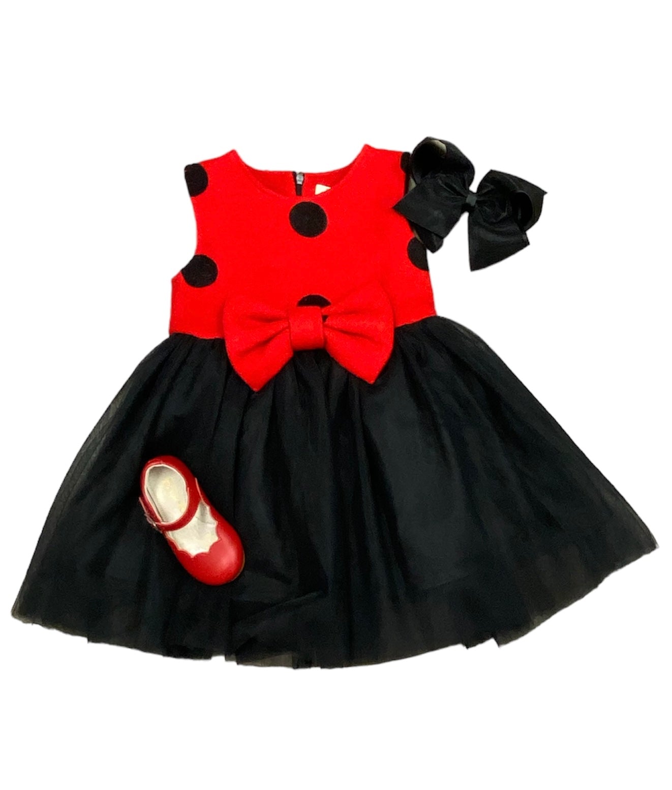 Red/Black Polka Dot Tulle Dess