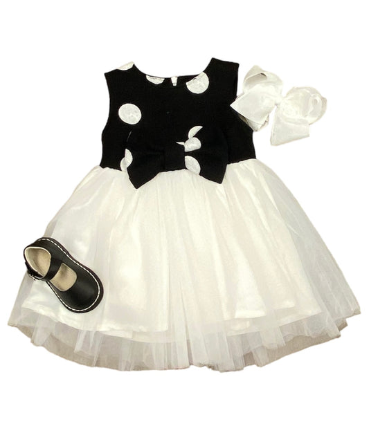 Black/White Polka Dot Tulle Dress