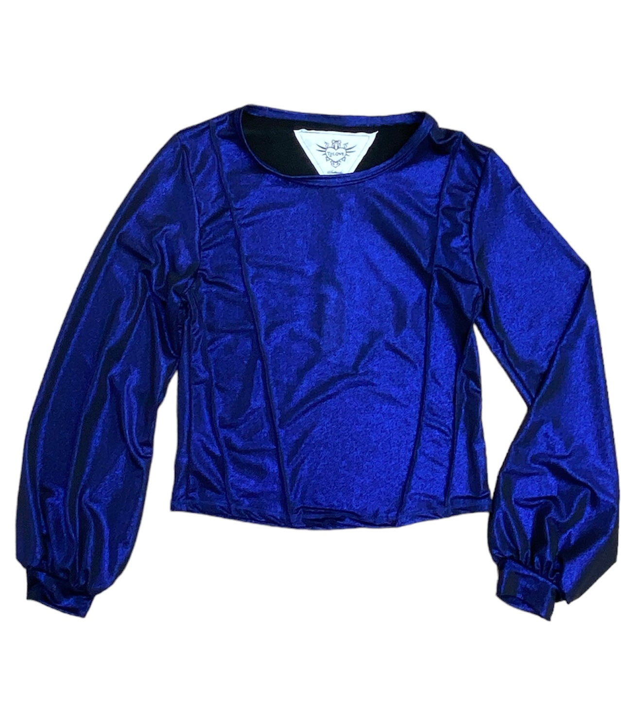 Cobalt Puff Sleeve Pullover