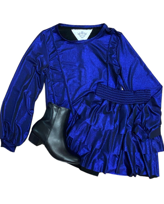 Cobalt Puff Sleeve Pullover