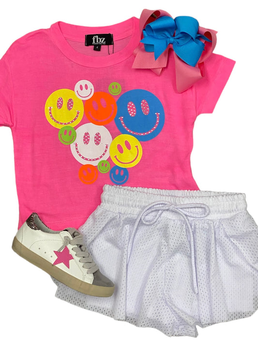 Neon Pink Smiley Top
