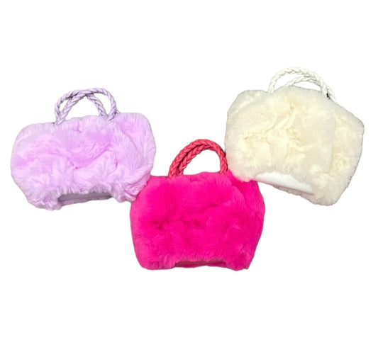 Fur Purse with Rope Strap