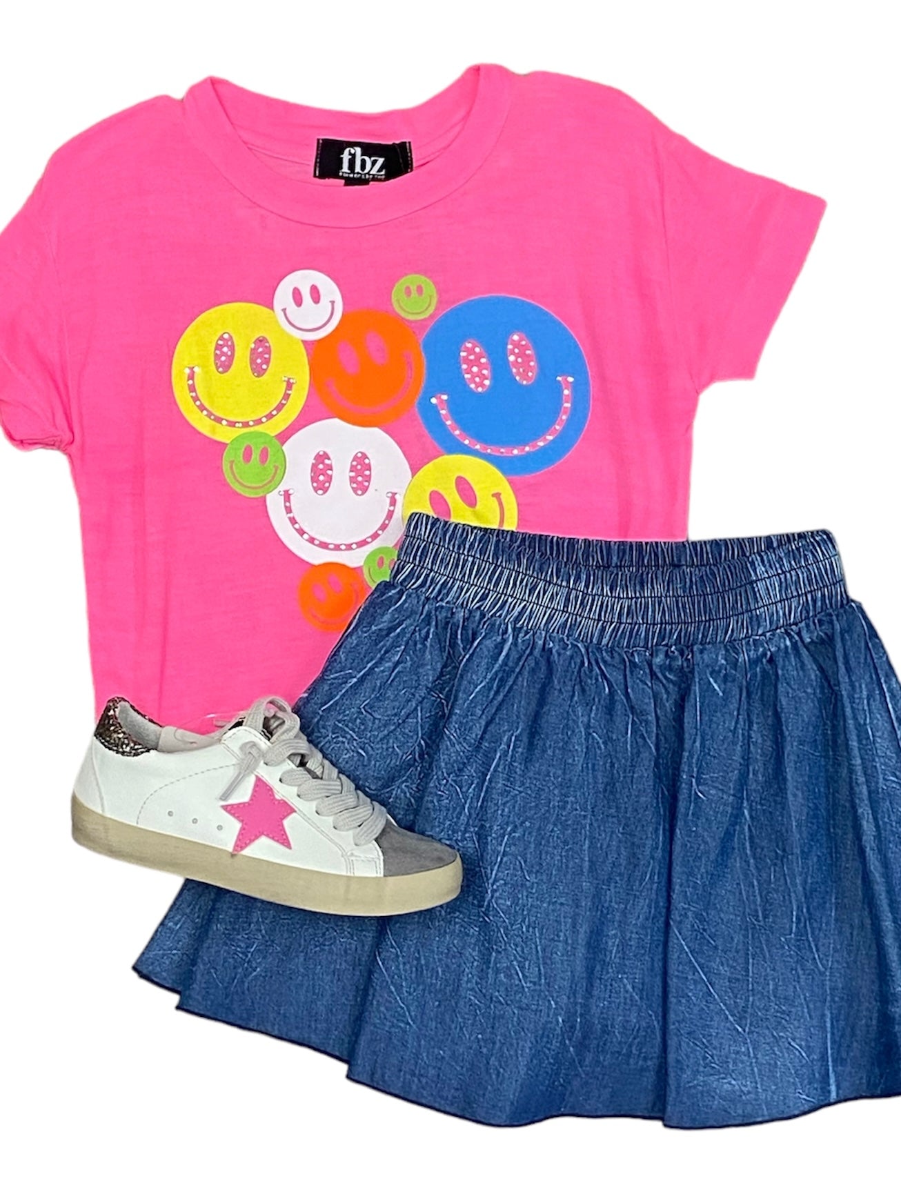 Rayon Denim Wash Skort