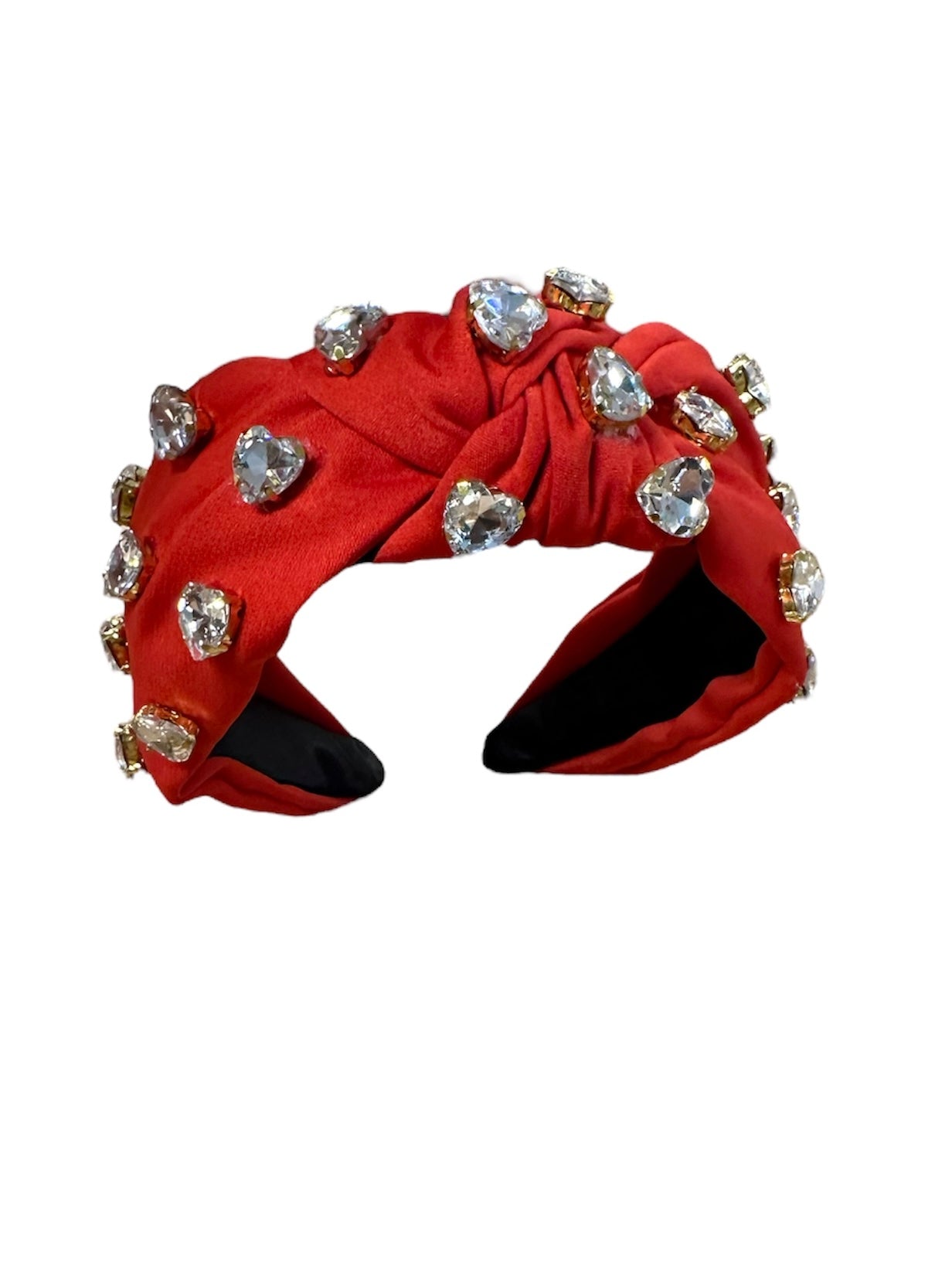 Red Jewel Hearts Headband