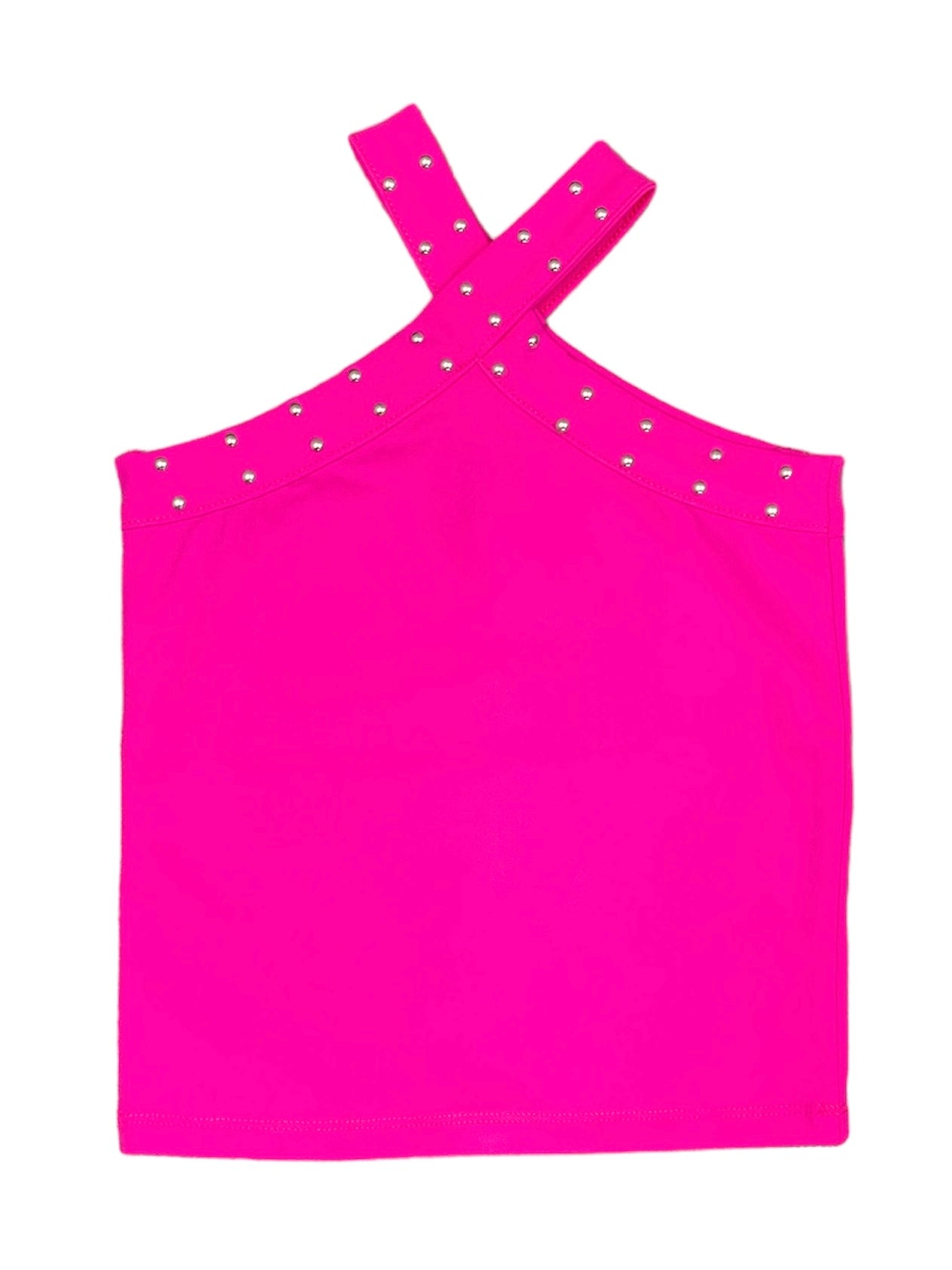 Pink Crossover Studded Tank