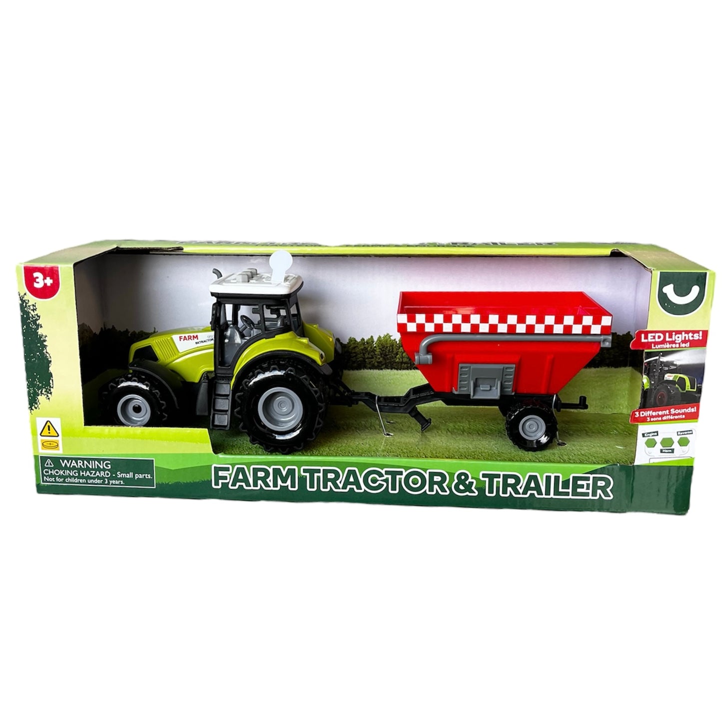 Friction Tractor & Trailer W Lights & Sounds