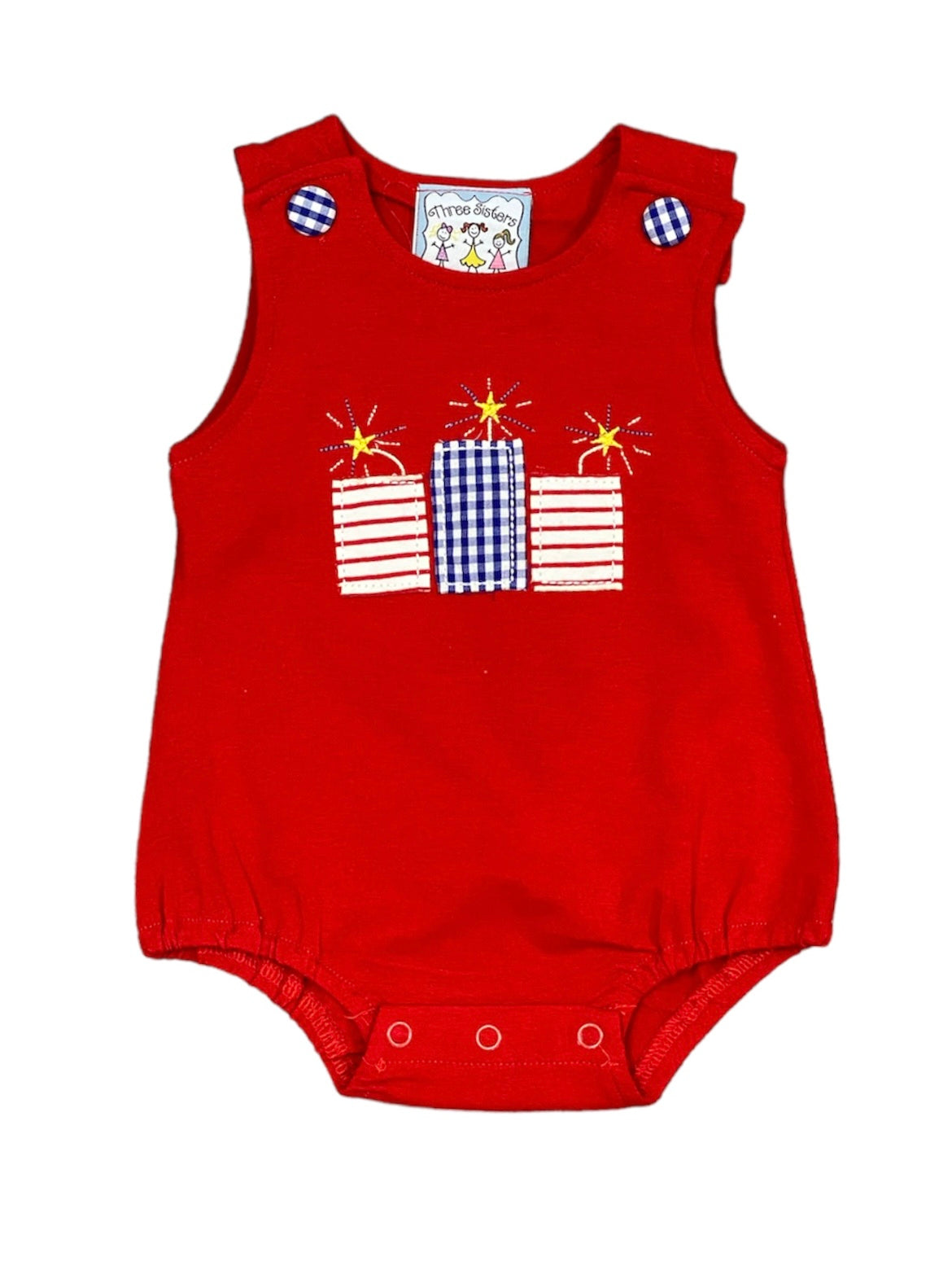 Fireworks Boys Appliqué Bubble
