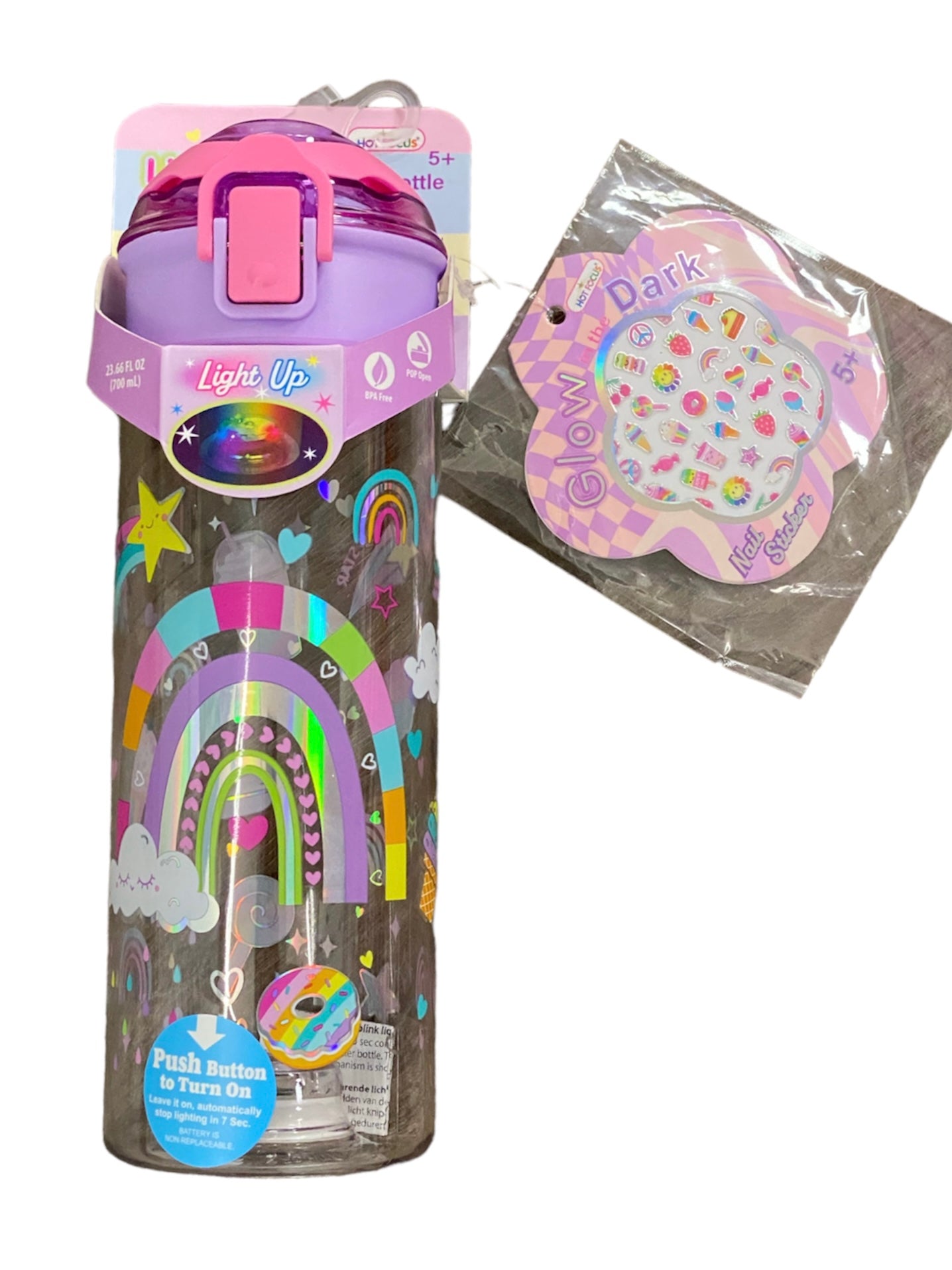 Light Up Water Bottle - Rainbow