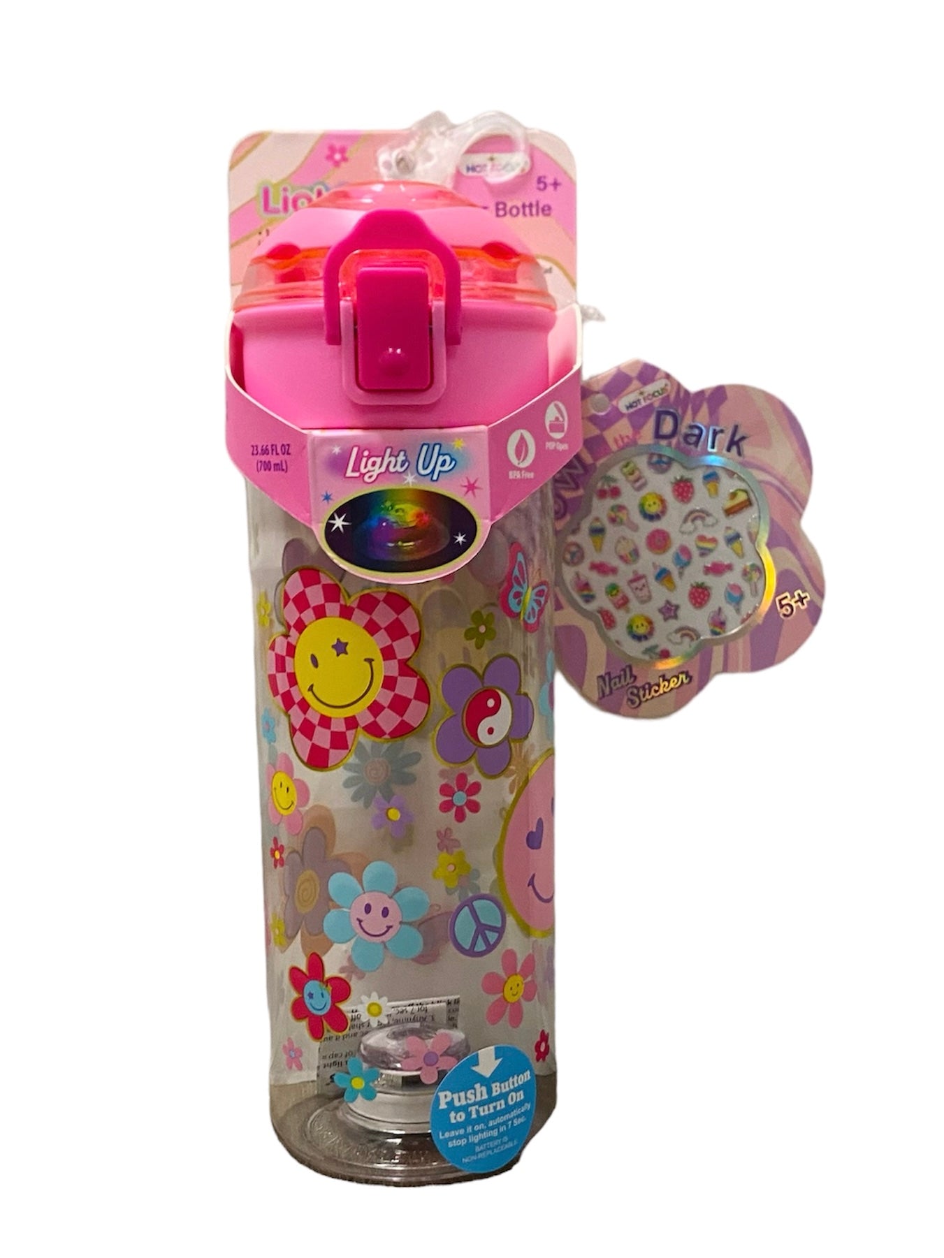 Light Up Water Bottle - Groovy Flower