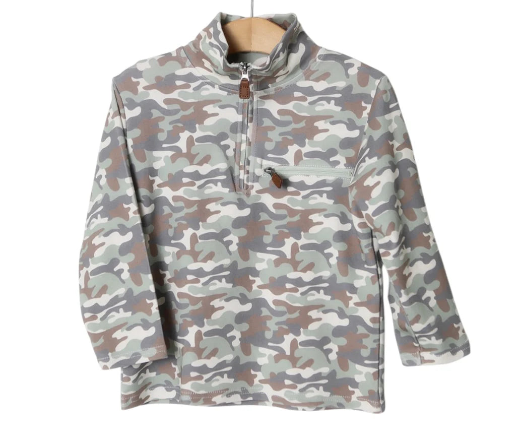 Kingston 1/4 Zip Pullover - Camo