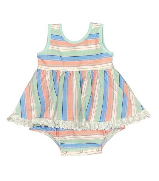 Pastel Stripe Bubble Dress